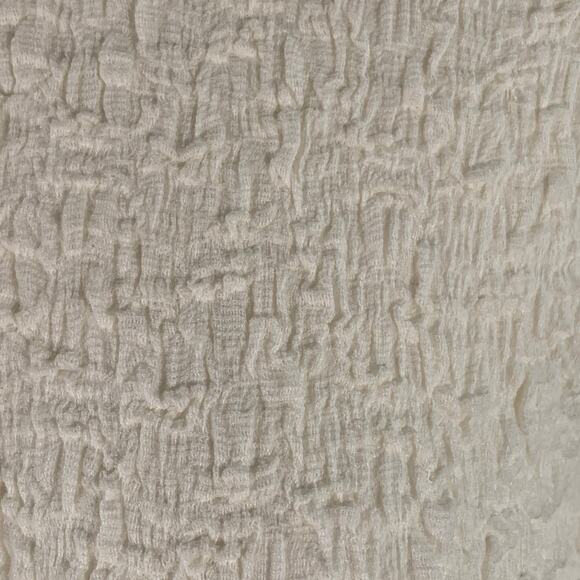 VINCE Size M Cream Cotton Blend Wrinkled Buttoned Casual Top - Picture 2 of 8